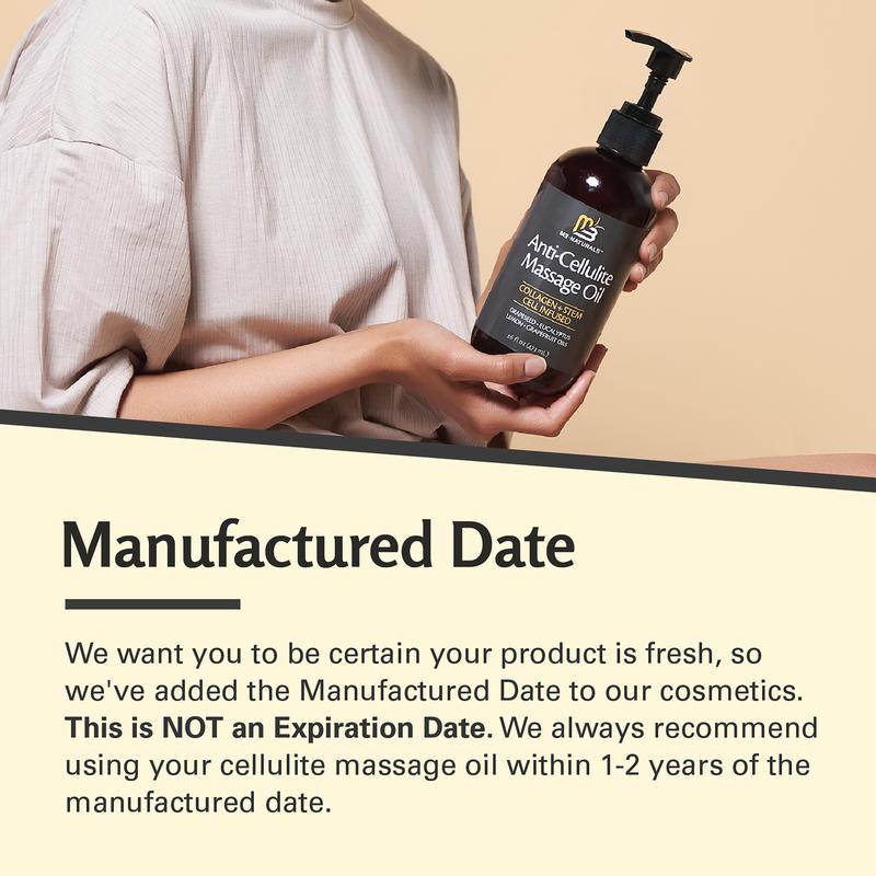 Anti-Cellulite Body Oil 8oz 💧 Firm, Smooth & Hydrate – Collagen-Infused Skincare by M3 Naturals