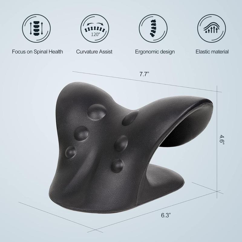 Neck Stretcher,Neck Hump Corrector,Neck and Shoulder Relaxer Cervical Traction Device Pillow for Muscle Relax and TMJ Pain Relief