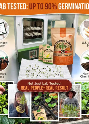25 Summer Fruit & Vegetable Seeds Variety Pack