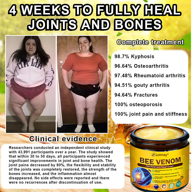 Lotmay® Bee Venom Pain Relief Joint Repair Cream 🐝🐝(Specially for older adults & AOA commends)