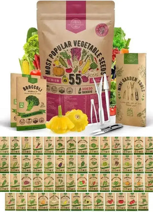 55 Vegetable Seeds Variety Pack