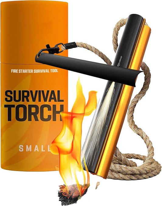 Prepared4X Emergency Survival Tool – All-in-One Outdoor Gear with Waterproof Wick Rope & Steel Striker for Camping Hiking & Survival Kits