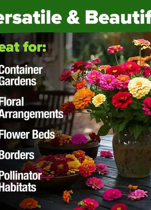 🔥HOT SALE 49% OFF-Zinnia Seeds - Pure Seeds - No Filler - USA Heirloom Flower Seeds-5