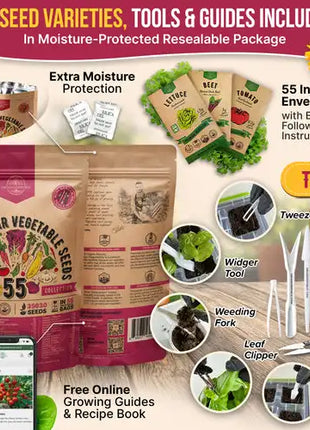 55 Vegetable Seeds Variety Pack