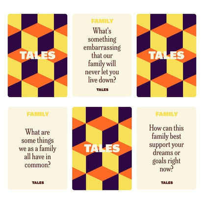 💬 TALES Family Edition – 150 Conversation Cards for Family Dinners & Game Nights 👨‍👩‍👧‍👦 Fun Prompts for Kids. Teens & Adults