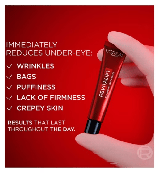 NEW Revitalift Laser Eye Bag Eraser – Instant Gel-to-Tape Formula for Puffy Eyes & Wrinkles (Up to 8H)