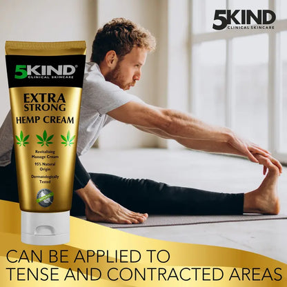 💪 5kind Extra Strong Hemp Cream – Powerful Hemp & Arnica Formula for Muscle, Joint & Back Relief 🌿