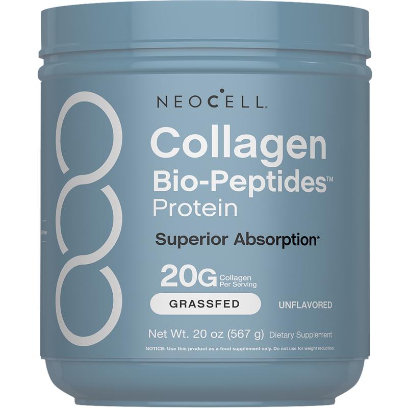 NeoCell Collagen Bio-Peptides Powder 20oz - Grassfed Protein Supplement - Advanced with 18 Essential Amino Acids