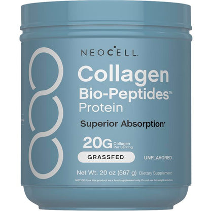 NeoCell Collagen Bio-Peptides Powder 20oz - Grassfed Protein Supplement - Advanced with 18 Essential Amino Acids