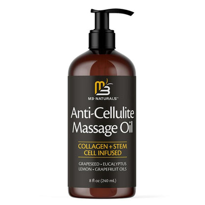Anti-Cellulite Body Oil 8oz 💧 Firm, Smooth & Hydrate – Collagen-Infused Skincare by M3 Naturals