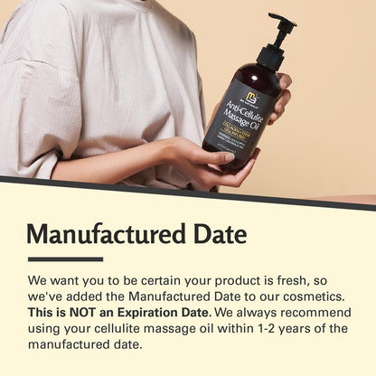 Anti-Cellulite Body Oil 8oz 💧 Firm, Smooth & Hydrate – Collagen-Infused Skincare by M3 Naturals