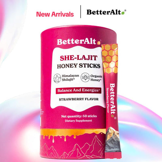 Women’s Multi-Mineral Honey Sticks 🍓 Shilajit, Shatavari & Saffron | Hormonal Balance & Energy | 30 Pack