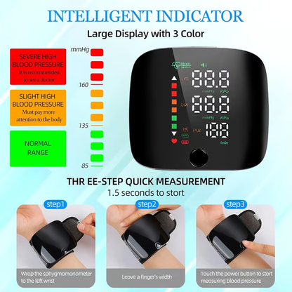 📢Last Day 49% OFF🔥[2025 Upgraded] Wrist Blood Pressure Monitor Led Display