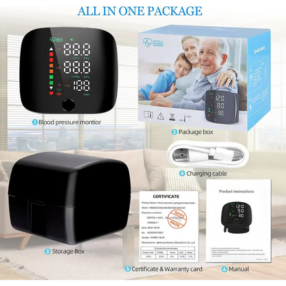 📢Last Day 49% OFF🔥[2025 Upgraded] Wrist Blood Pressure Monitor Led Display