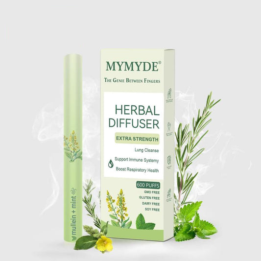 MYMYDE 🌿 Thyme & Mint Extracts | Herbal Diffusion Pen Stick | Lung Detox & Oral Freshening Relaxation Solution
