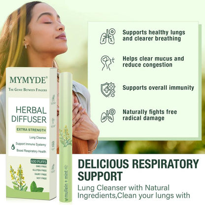 MYMYDE 🌿 Thyme & Mint Extracts | Herbal Diffusion Pen Stick | Lung Detox & Oral Freshening Relaxation Solution