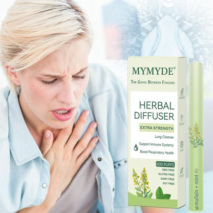 MYMYDE 🌿 Thyme & Mint Extracts | Herbal Diffusion Pen Stick | Lung Detox & Oral Freshening Relaxation Solution