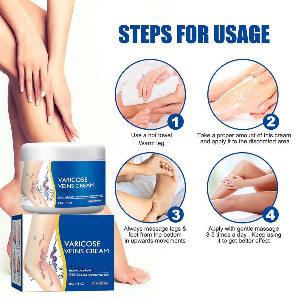 Varicose Veins Cream for Legs, Spider Varicose Veins Cream, Skin Creams for Legs Treatment