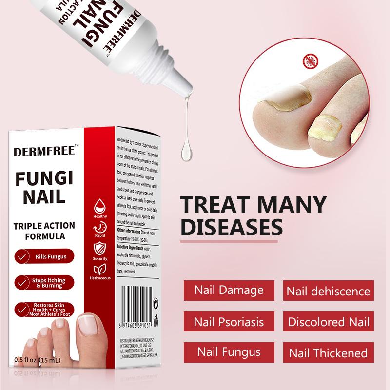 FallFreshness Toenail Fungus Treatment Extra Strength, Antifungal Solution for Toenail or Fingernail, Triple Action Formula for Remove Fungal, Repair and Renewal Damaged Nails, 0.5 Fl Oz
