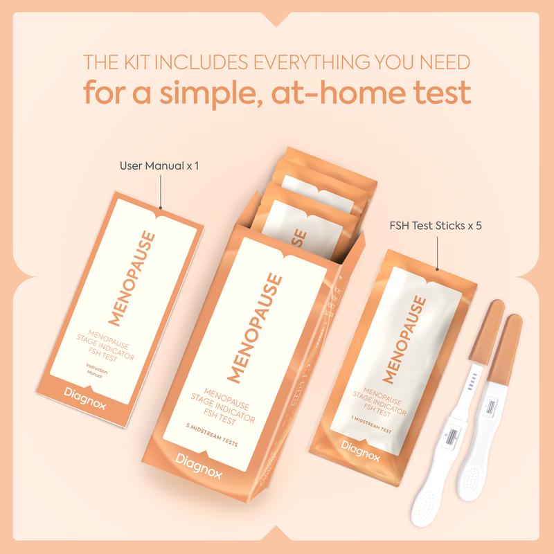 DIAGNOX FSH Menopause Test - 5 Pack Menopause Stage Indicator