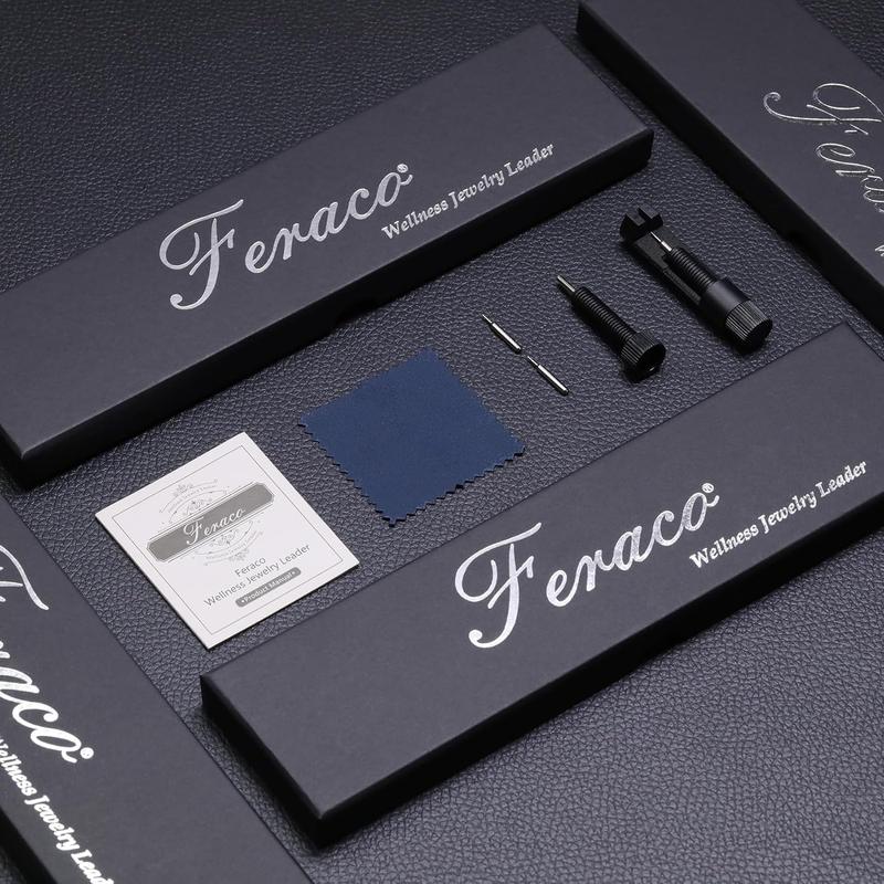 Feraco Men's Copper Magnetic Bracelet – 99.99% Pure Copper, 3X Ultra Strength, 3500 Gauss Magnets, Adjustable