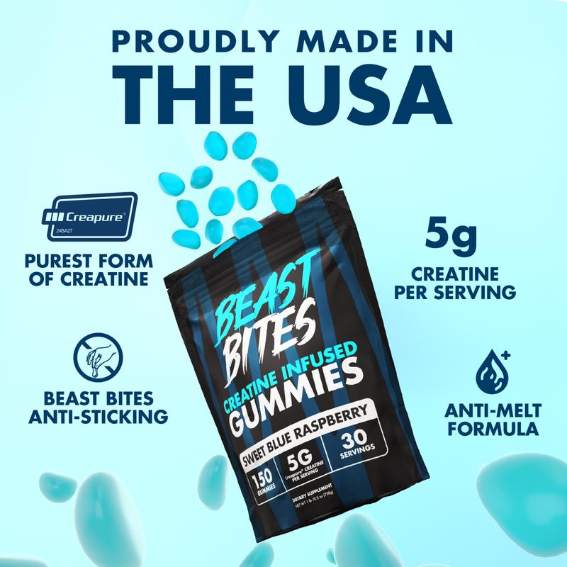 Creatine Infused Gummies - Beast Bites (Made with Creapure & NSF Certified for Sport)