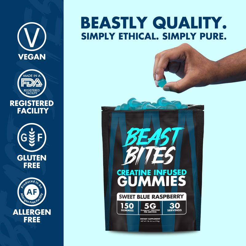 Creatine Infused Gummies - Beast Bites (Made with Creapure & NSF Certified for Sport)