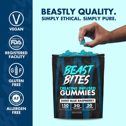 Creatine Infused Gummies - Beast Bites (Made with Creapure & NSF Certified for Sport)