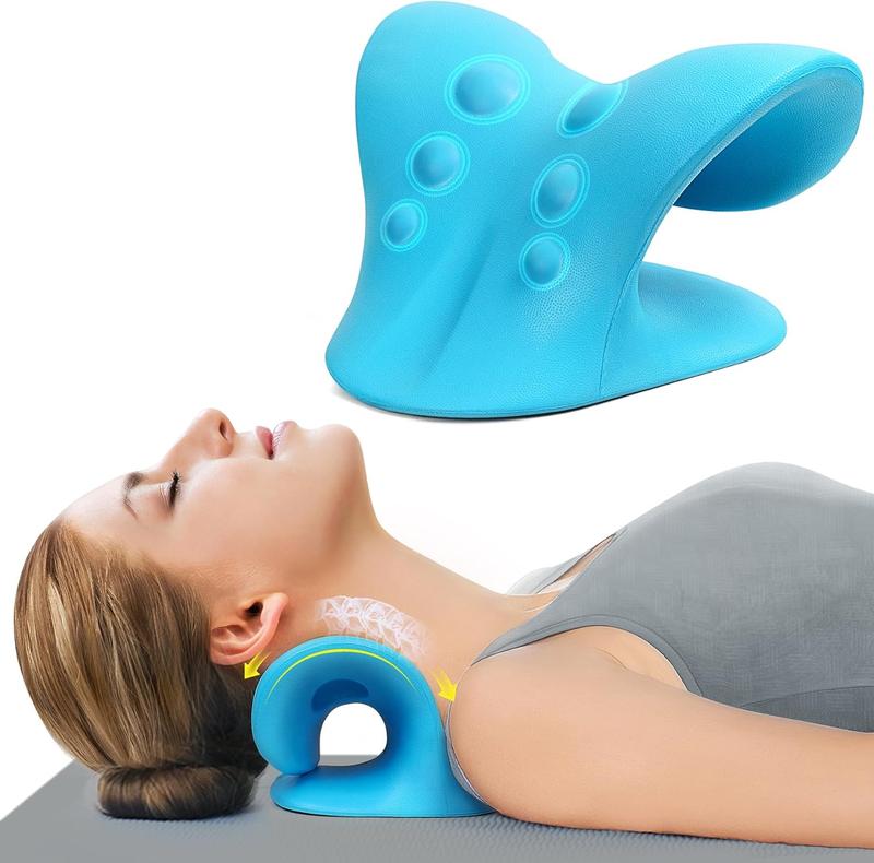 Neck Stretcher,Neck Hump Corrector,Neck and Shoulder Relaxer Cervical Traction Device Pillow for Muscle Relax and TMJ Pain Relief