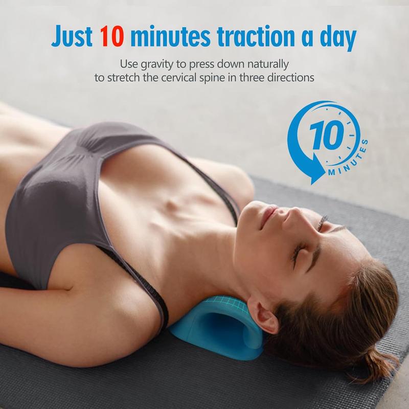Neck Stretcher,Neck Hump Corrector,Neck and Shoulder Relaxer Cervical Traction Device Pillow for Muscle Relax and TMJ Pain Relief