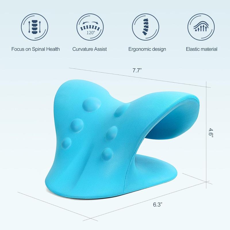 Neck Stretcher,Neck Hump Corrector,Neck and Shoulder Relaxer Cervical Traction Device Pillow for Muscle Relax and TMJ Pain Relief