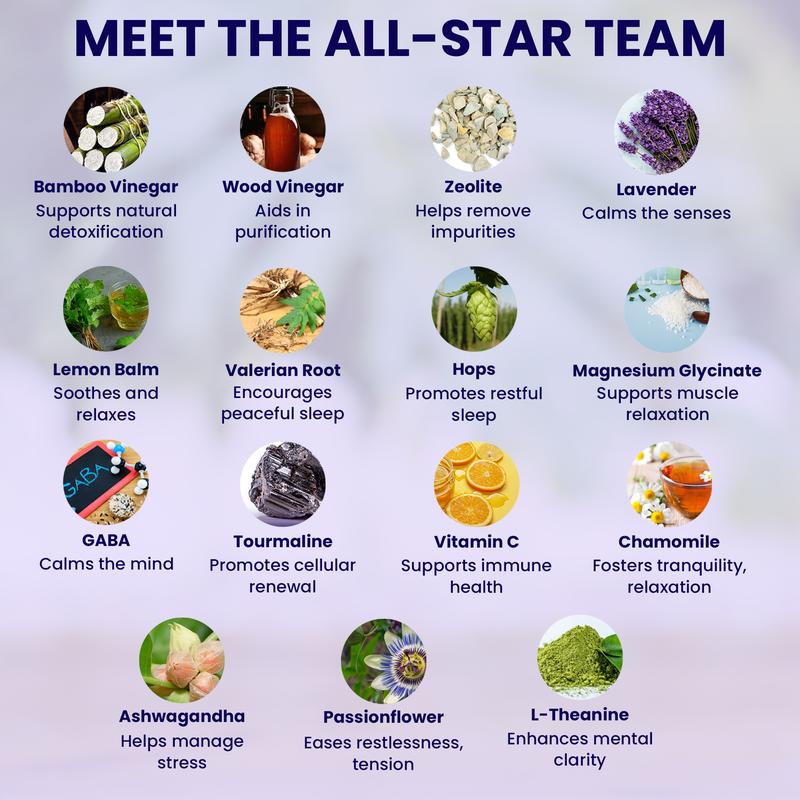 🌙 Sole Serenity Detox Foot Pads – Zeolite & Ashwagandha | Overnight Cleansing, Stress & Pain Relief with Magnesium, GABA, Valerian & Lavender