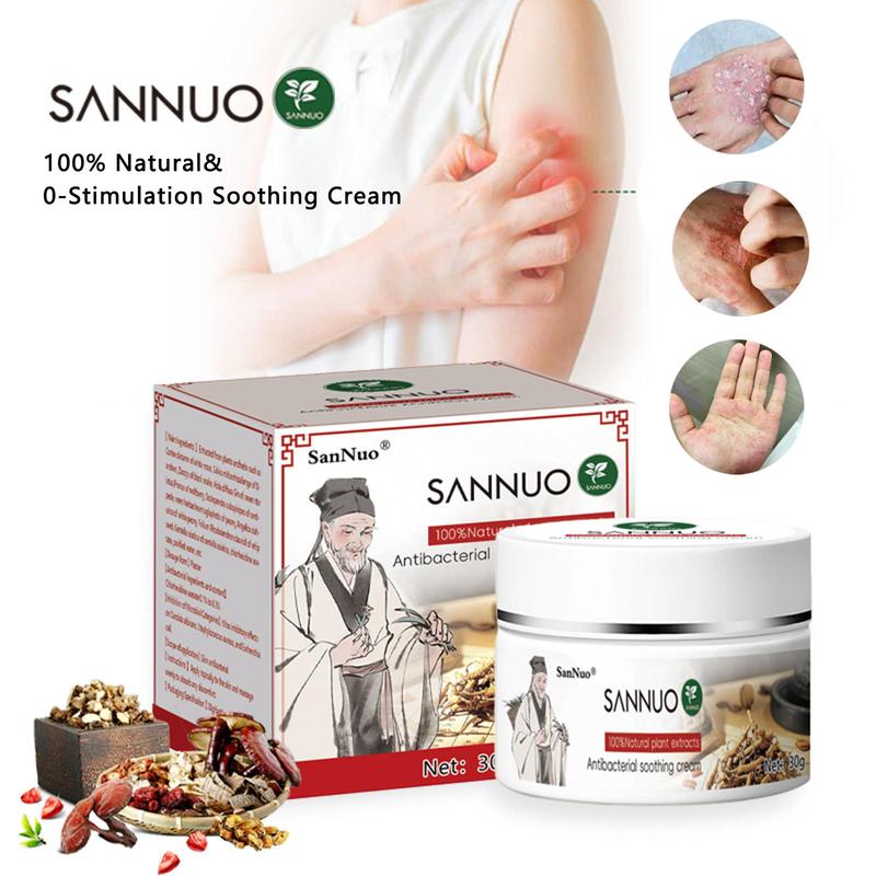SanNuo Sensitive Skin Relief Cream 🌿 Soothes Eczema, Blisters & Itchy Dry Skin | Fragrance-Free, Gentle Oatmeal Formula