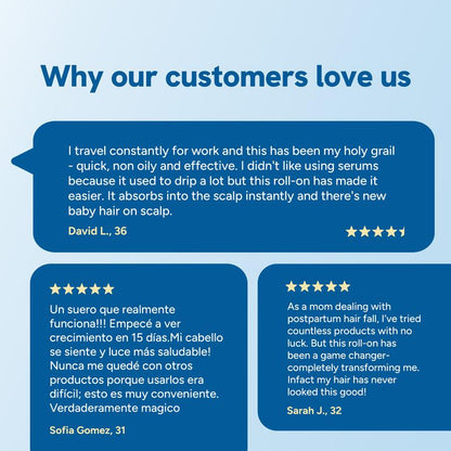 Hair Growth Serum 🚀 | 3% Rosemary & DHT Blocker | Non-Oily Roll-On 💧