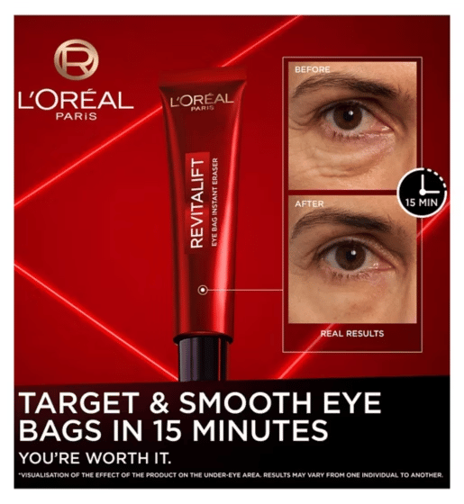 NEW Revitalift Laser Eye Bag Eraser – Instant Gel-to-Tape Formula for Puffy Eyes & Wrinkles (Up to 8H)