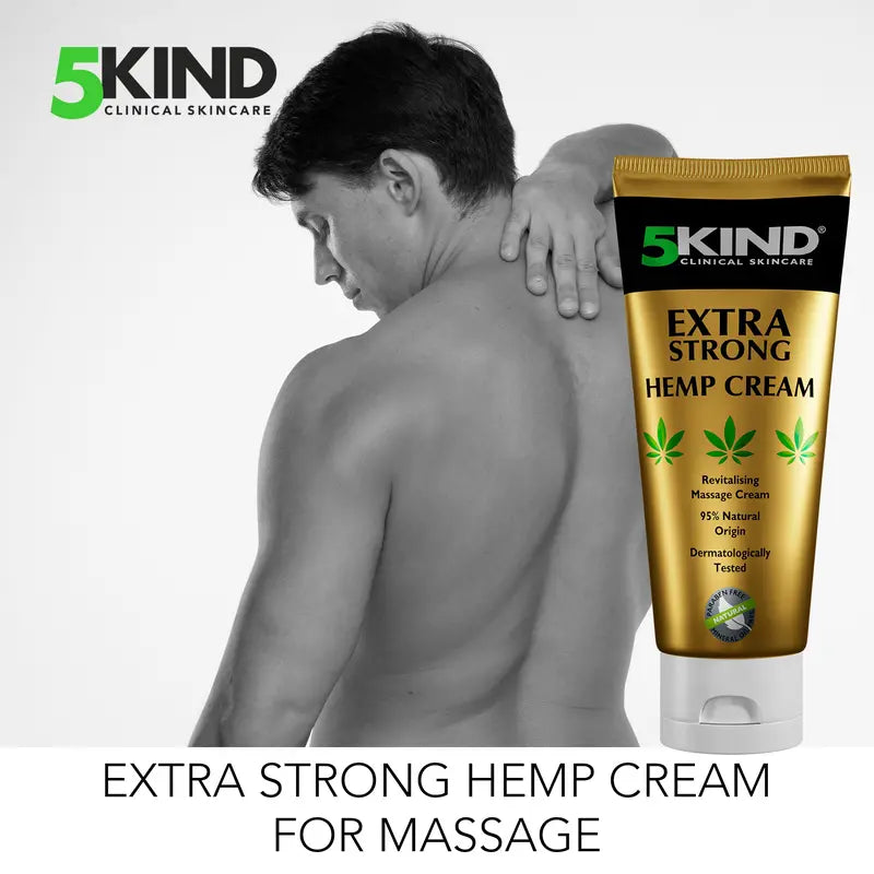 💪 5kind Extra Strong Hemp Cream – Powerful Hemp & Arnica Formula for Muscle, Joint & Back Relief 🌿