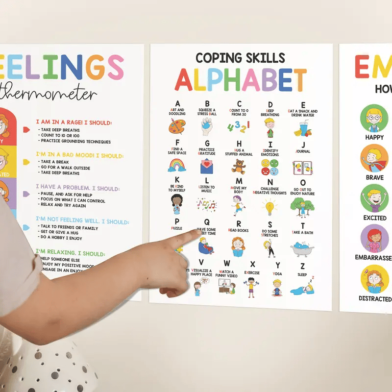 ✨📚12-Calm Poster Set – Teach Emotions & Self-Regulation in Any Classroom or Therapy Space🌈
