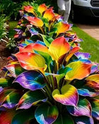 Rainbow Foliage Hosta-Style Calathea SEEDS for Decorative Perennial Shade Gardens
