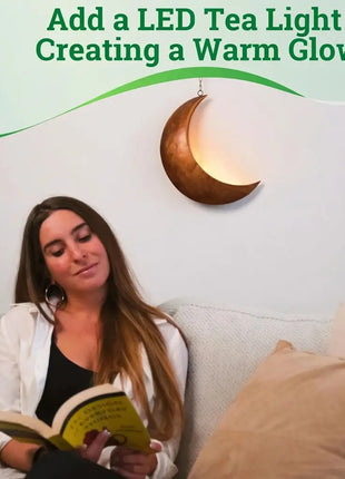 Hanging Moon Planter - Moms Day Gifts for Women - Moon Room Decor - Unique Planters for Succulents,Air Plant, Cactus, Artificial Plants- Plant Lover Gifts - Boho,Hippie, Witchy, Birthdays Gifts