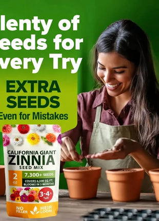 🔥HOT SALE 49% OFF-Zinnia Seeds - Pure Seeds - No Filler - USA Heirloom Flower Seeds-5